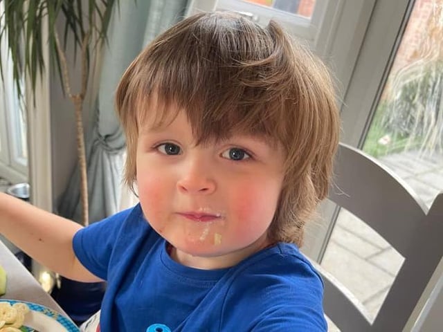 Alexandria Holdworth's little boy fancied a new fringe and tended to his hair himself, leaving his mum smiling, and frustrated.