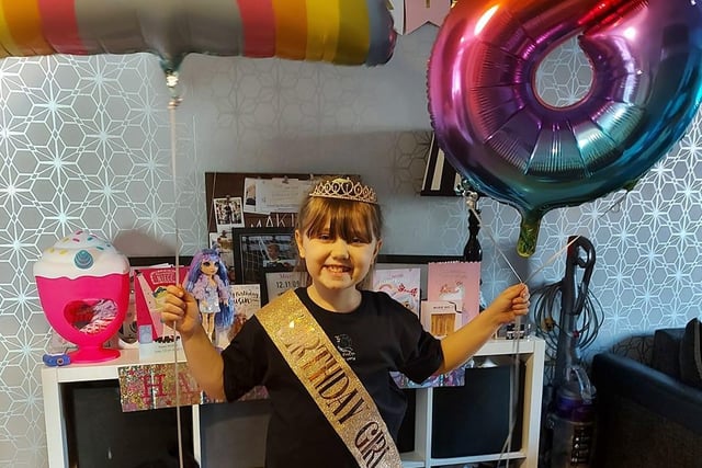 Millie Gavin turned 8 on January 10 and was showered in rainbow-style balloons and sashes. Happy belated birthday, Millie.