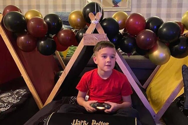 Donna Promubol's son had a party fit for a wizard, with special Harry Potten tents from Vintage Dens making an appearance to make a sleepover with his family extra special.