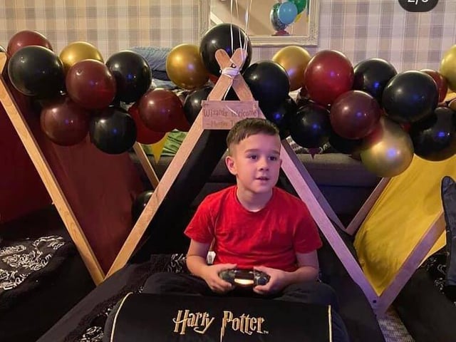 Donna Promubol's son had a party fit for a wizard, with special Harry Potten tents from Vintage Dens making an appearance to make a sleepover with his family extra special.