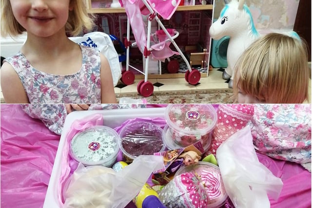 Sarah Grieve ordered a 'messy pack' from Mess Around Northamptonshire for her daughter's fifth birthday, which kept her two girls "very busy."