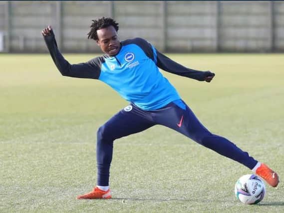 South African striker Percy Tau is in contention for a starting role at Man City