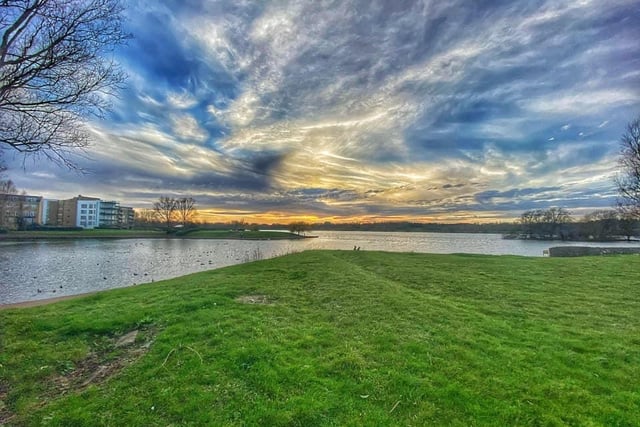 Mark Griffiths has captured one of our favourite destinations, Caldecotte Lake, with swarming clouds.
