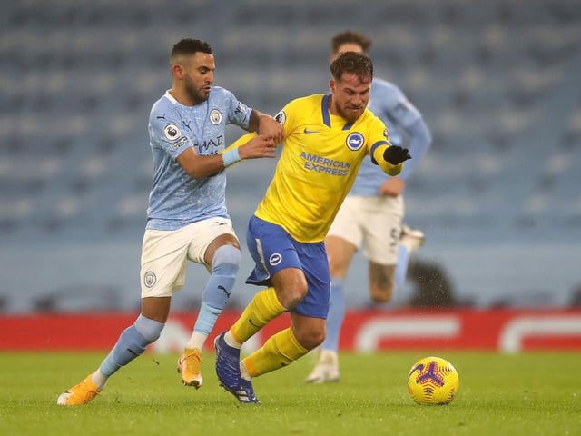 Enjoyed his display. Linked the play well and possibly his best performance in a Brighton shirt. Great block on De Bruyne's close range indirect freekick. Had a decent effort on 60 minutes fizz just over the bar