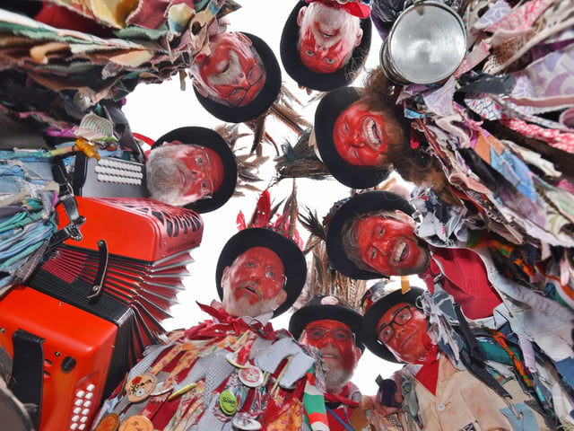 The Red Leicester Morris st 2018's Straw Bear Festival.