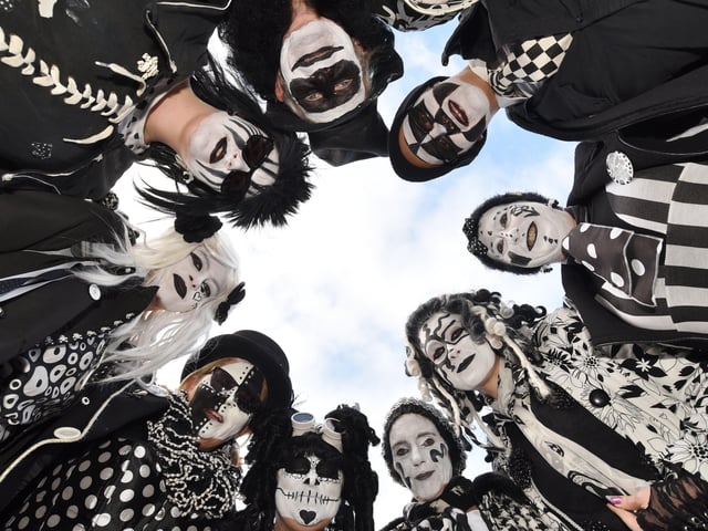 The Pig Dyke Molly dancers at the Straw Bear Festival 2017