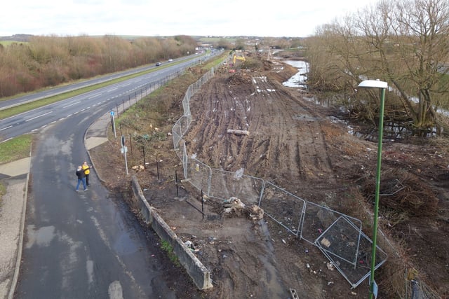 Construction work continues at New Monks Farm in Lancing