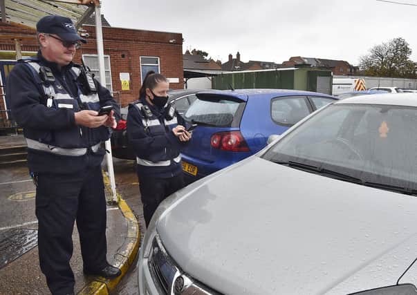 Parking enforcement being carried out in Peterborough