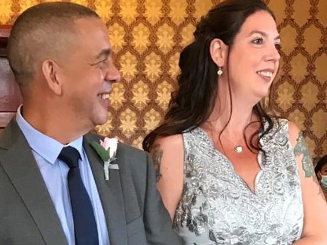 "Me and my husband's wedding got postponed on 16th May 2020.. so we were gutted because we had everything planned. We re-booked for 22nd August 2020. We had to cut right down on service and only have small reception...but it turned out to be a really special day."