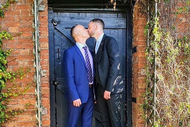 "Richard Bradley-Peters and I got married 28th of September. We had a small ceremony at the Northampton council offices within the town library. We only had two very dear friends of ours as witnesses. Afterwards, we walked through the gardens at Delapre abbey for pictures and then enjoyed some lunch at the Greyhound in Milton Malsor."