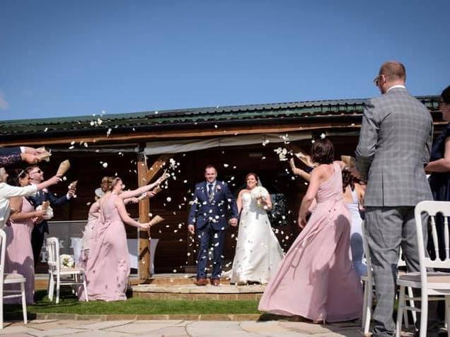 "We were married 19th September at Skylark Farm. It was the most beautiful day with the sun shining. Our plans completely flipped upside down but we got there with 22 of our closest family and friends outside and Skylark and the registrars made it perfect for us."