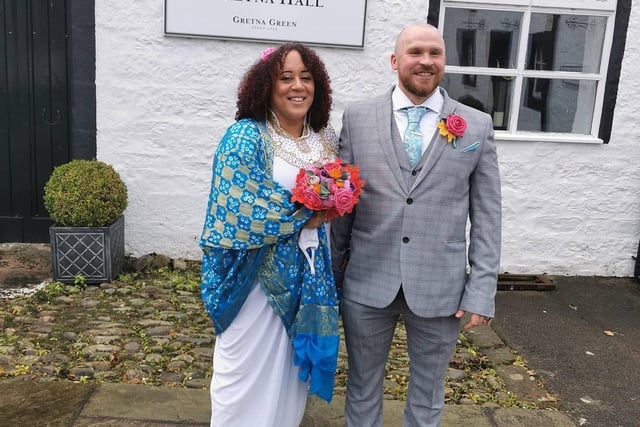 "Raimondas Grikstas and I got married in Gretna Green on the 3rd of November. I set up a Facebook group and invited a small number of people who thought i was going to be in a competition. Then broadcast live. It was really nice to surprise them with something during all of this."