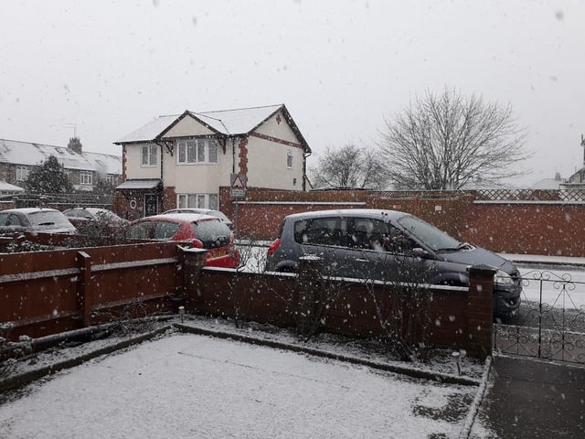 Ellena Anastasiades wrote: "Finally snowing in Northampton!"