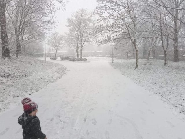 Kristina Facunova sent this picture of fun in the snow in Bretton.