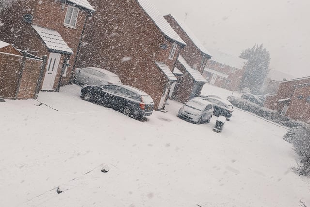 Elina Meijere sent this picture of snow in Gunthorpe.