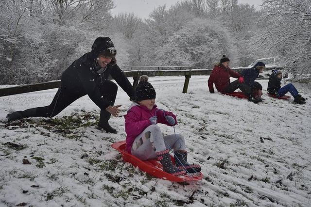 PT photographer David Lowndes took this picture of youngsters enjoying the snow in Werrington.