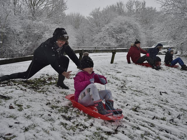 PT photographer David Lowndes took this picture of youngsters enjoying the snow in Werrington.