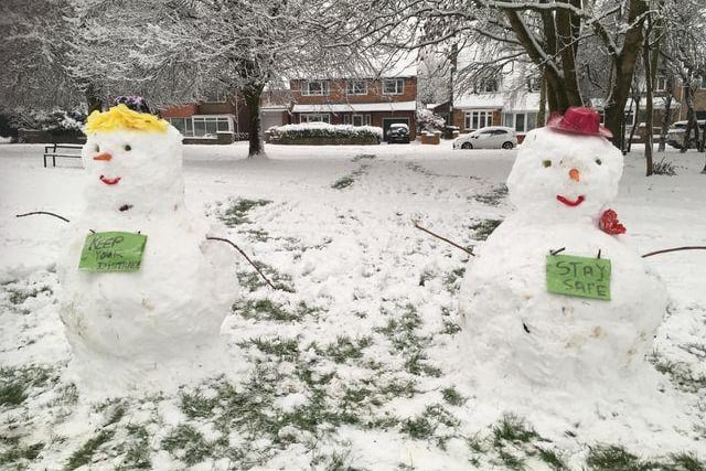 Rachael Clark's snowmen have got it right on George Street, Corby