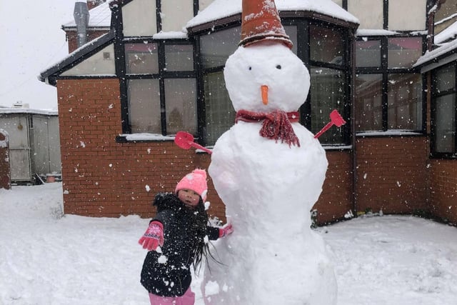 Annabelle's snowman in Kettering