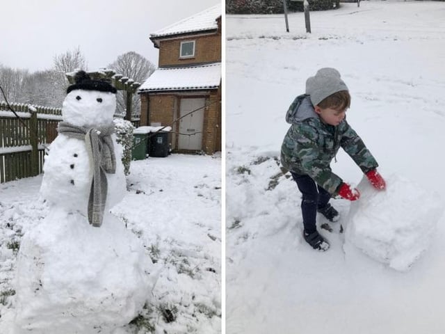 Fun in the snow in Woodhall Farm