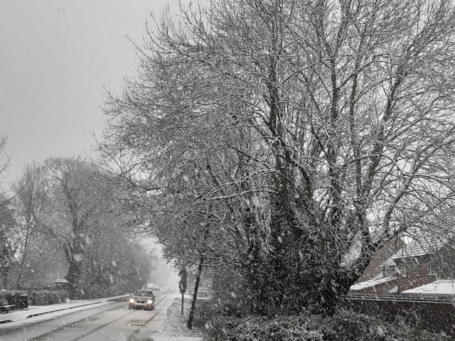 Ellis Morgan captured these snowy scenes in Newborough.