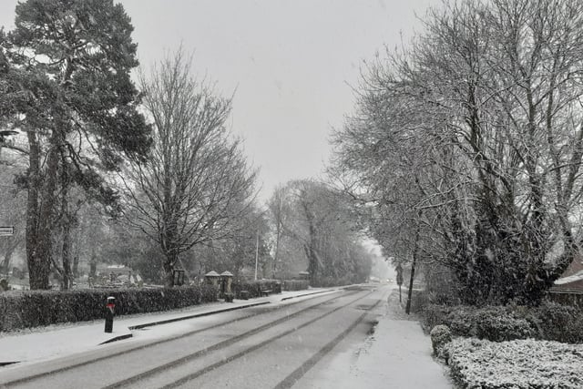 Ellis Morgan captured these snowy scenes in Newborough.