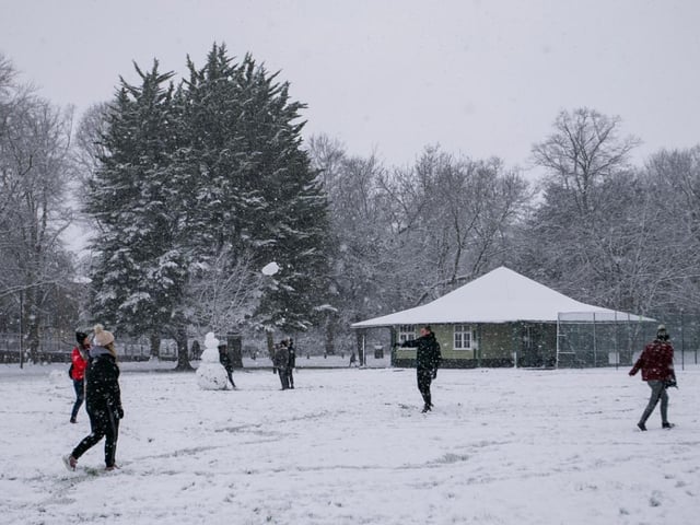 Becket's Park in the snow. Photo: Leila Coker