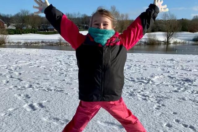 Caroline Muddiman Brown said: "Home schooling at its best with my granddaughter Poppy Clements at East Hunsbury golf course."