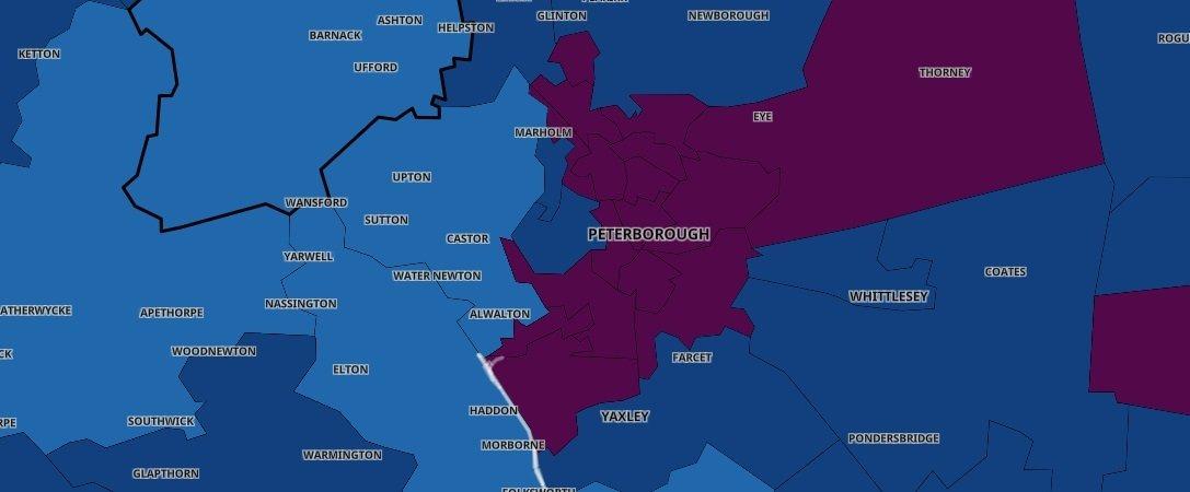 Cases in Peterborough are starting to fall