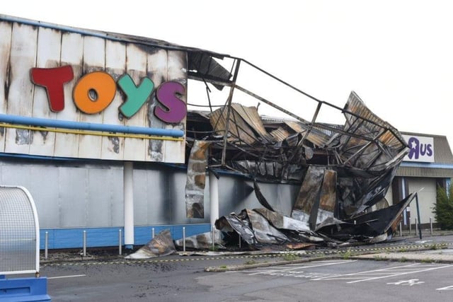 Works have been taking place at the site since the Toys R Us building was burnt down