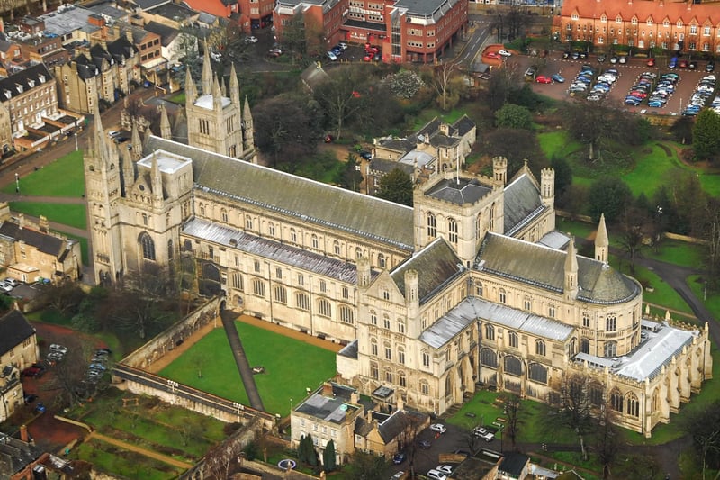 Here’s a picture to lift the spirits in these difficult times  - a magnificent aerial view of Peterborough Cathedral. Most of the pictures  we publish in this feature show how the city has changed but thankfully this one is an exception.