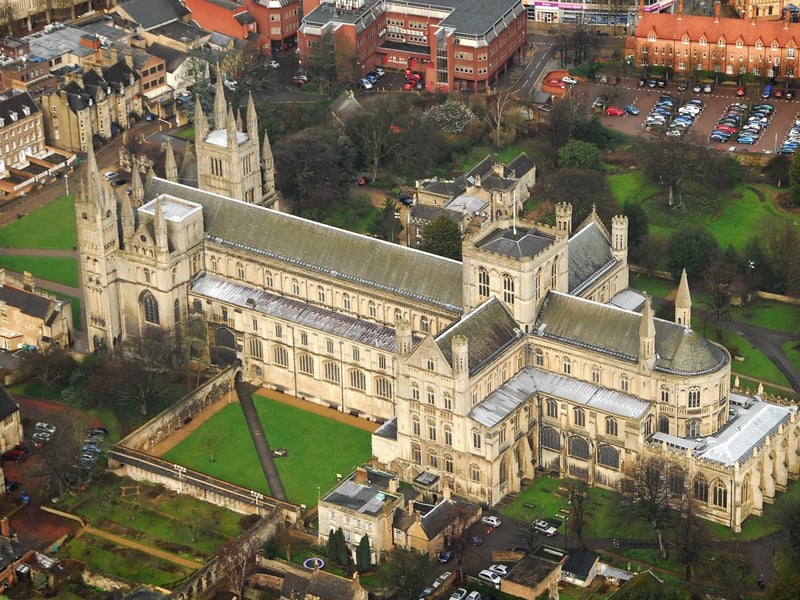 Here’s a picture to lift the spirits in these difficult times - a magnificent aerial view of Peterborough Cathedral. Most of the pictures we publish in this feature show how the city has changed but thankfully this one is an exception.