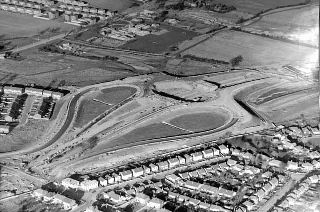 This picture  shows the  Soke parkway and Fulbridge Road junction - with its familiar loop shape – under construction in the 1970s.  There has been massive development of Paston since the picture was taken.