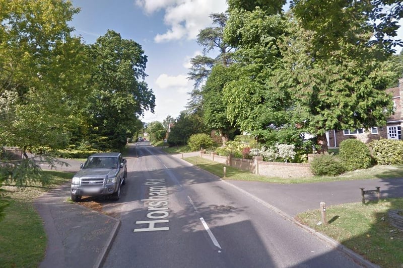 Rusper, Faygate & Leechpool has seen rates of positive Covid cases fall by 60 per cent, from January 28 to February 4. Photo: Google Streetview