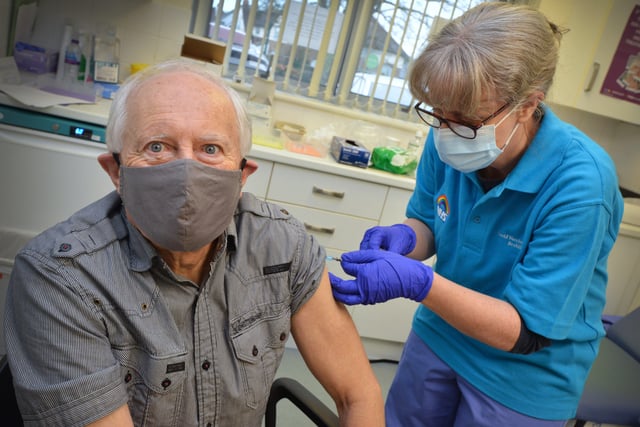 Covid-19 vaccination feature at Sidley Medical Practice. Pic Justin Lycett. SUS-210130-120127001