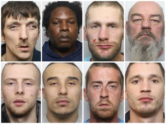 Faces of some of the xxxxx jailed by Northampton's courts during January