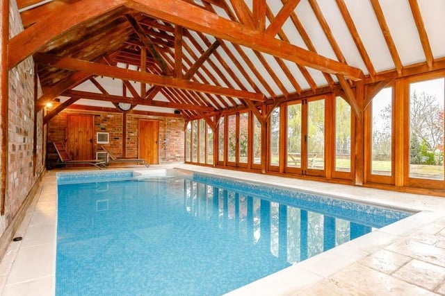 Fosse House also features an indoor heated swimming pool. Photo by Fine and Country