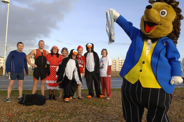 The second Littlehampton Boxing Day dip in 2007, raising money for the summer carnival