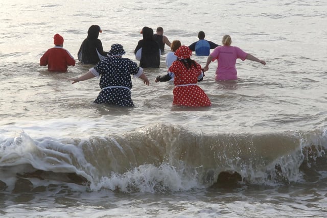 The second Littlehampton Boxing Day dip in 2007, raising money for the summer carnival
