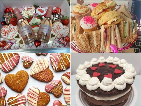 There are a range of Valentine's Day themed afternoon teas available for delivery and collection across Northamptonshire.