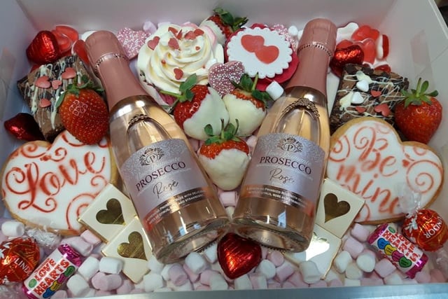 The Cream Horne in Wellingborough is offering a Sweet Treat Medium Box for £20, a Love Bug Large Box for £27 and a Prosecco Large Box for £30.