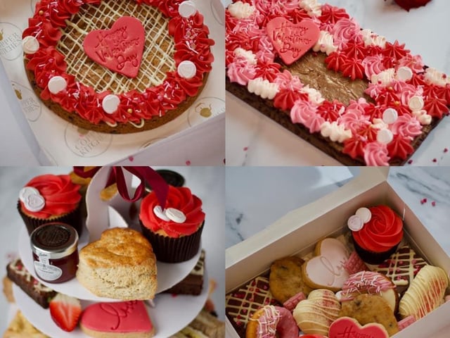 Amy's Vintage Tea have almost completely sold out for afternoon teas over the Valentine's Day weekend but giant cookies and large decorated brownies are still available to order as a last minute gift!