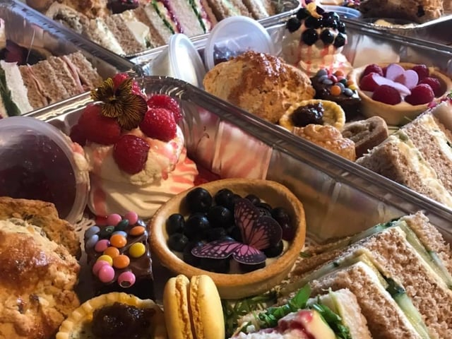 Kitty's Cake Emporium in Corby are selling Valentine's afternoon tea trays for £17.50 and deliver to Northampton, Corby, Kettering, Wellingborough and surrounding areas.