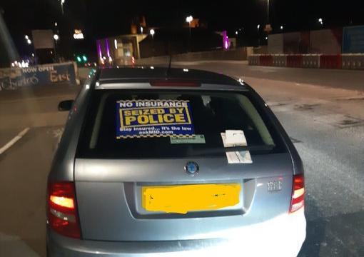Driver stopped in the city - uninsured, no licence and tested positive for cocaine
