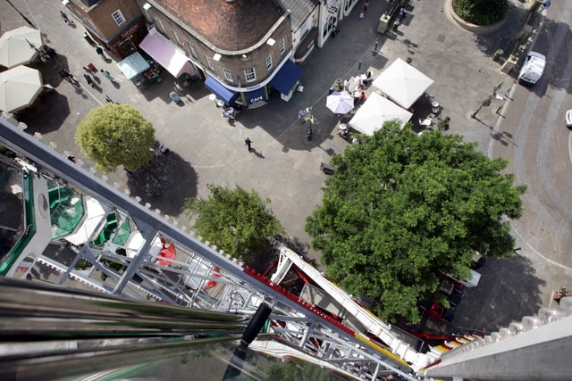 View from the giant ferris wheel in Carfax in June 2007. Picture: Steve Cobb