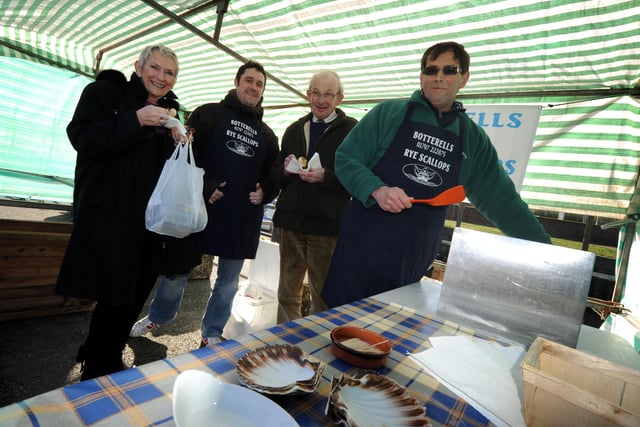 Alison Catt, Oliver Campion, Richard Bower and John Botterell at the Rye Bay Scallop Festival 2013