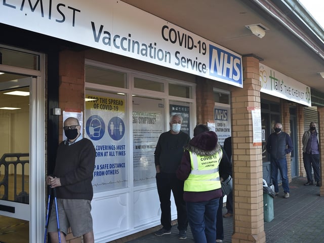 Orton Wistow vaccination clinic.