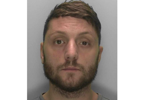 Ryan Evans, 27, of Lark Rise in Crawley, was jailed for eight months on January 7 after assaulting a police officer. Evans was reported to have been wielding a knife in Gales Drive in the early hours of December 10 when challenged by police. He started to run but was quickly stopped by PC Claire Harrison and police dog Polly. Evans was found with a six-inch kitchen knife. While being taken to the police vehicle, he tried to headbutt officers before kicking out at one of them, hitting him in the chest. He was arrested ad charged with possession of an offensive weapon in public and assaulting an emergency worker.
