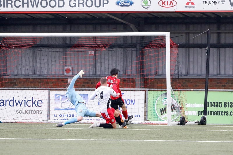 Action from Eastbourne Borough's 3-2 win over Hungerford on Saturday / Pictures: Lydia and Nick Redman