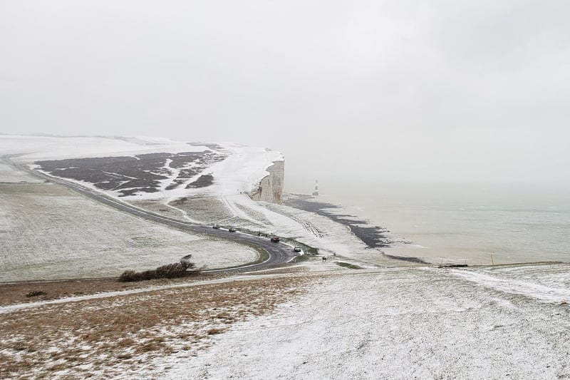 Tara White took this snowy clifftop scene with a Samsung s9. SUS-210902-111845001